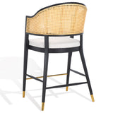 Safavieh Rogue Rattan Barstool Black / Natural SFV4208A