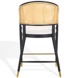 Safavieh Rogue Rattan Barstool Black / Natural SFV4208A