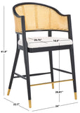 Safavieh Rogue Rattan Barstool Black / Natural SFV4208A