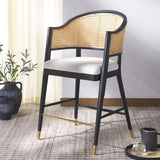 Safavieh Rogue Rattan Barstool Black / Natural SFV4208A