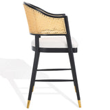 Safavieh Rogue Rattan Barstool Black / Natural SFV4208A