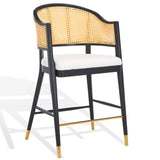 Safavieh Rogue Rattan Barstool Black / Natural SFV4208A