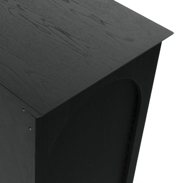 Safavieh TASHALIE 4-Door Wood Sideboard in Black – Stylish Storage Solution for Modern & Rustic Interiors SFV4209A