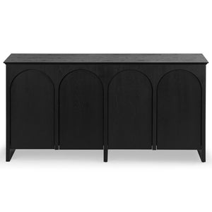 Safavieh TASHALIE 4-Door Wood Sideboard in Black – Stylish Storage Solution for Modern & Rustic Interiors SFV4209A