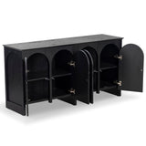 Safavieh Tashalie 4 Door Wood Sideboard SFV4209A Black