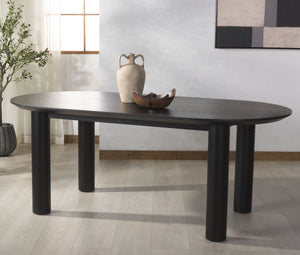 Safavieh Sofiette Wood Oval Dining Table - Elegant Design For Memorable Gatherings And Timeless Decor Style Black Wood Sfv4210a-2bx
