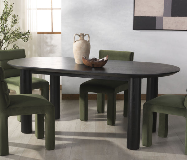 Safavieh Sofiette Wood Oval Dining Table - Elegant Design For Memorable Gatherings And Timeless Decor Style Black Wood Sfv4210a-2bx