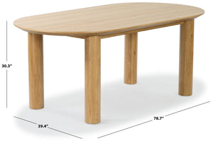 Safavieh Sofiette Wood Oval Dining Table - Elegant Design For Memorable Gatherings And Timeless Decor Style Natural Wood Sfv4210b-2bx