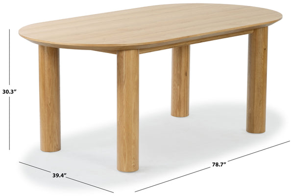 Safavieh Sofiette Wood Oval Dining Table - Elegant Design For Memorable Gatherings And Timeless Decor Style Natural Wood Sfv4210b-2bx