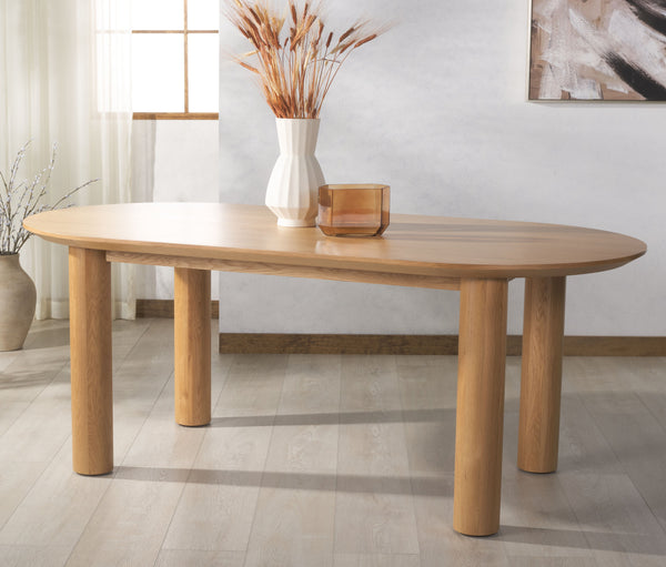 Safavieh Sofiette Wood Oval Dining Table - Elegant Design For Memorable Gatherings And Timeless Decor Style Natural Wood Sfv4210b-2bx