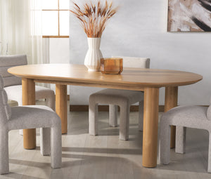 Safavieh Sofiette Wood Oval Dining Table - Elegant Design For Memorable Gatherings And Timeless Decor Style Natural Wood Sfv4210b-2bx