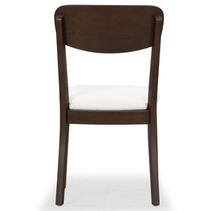 Safavieh PORTMAN Wood Dining Chair - Elegant Walnut & White Design for Modern Dining Spaces and Comfort SFV4211A-SET2