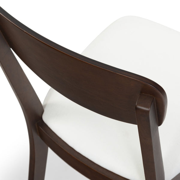 Safavieh PORTMAN Wood Dining Chair - Elegant Walnut & White Design for Modern Dining Spaces and Comfort SFV4211A-SET2