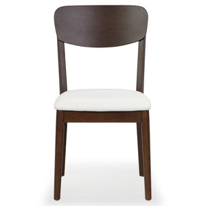 Safavieh PORTMAN Wood Dining Chair - Elegant Walnut & White Design for Modern Dining Spaces and Comfort SFV4211A-SET2