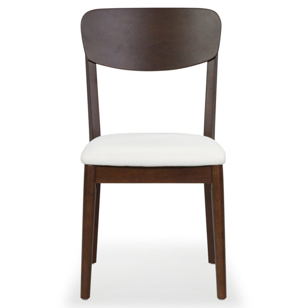 Safavieh PORTMAN Wood Dining Chair - Elegant Walnut & White Design for Modern Dining Spaces and Comfort SFV4211A-SET2