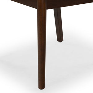 Safavieh PORTMAN Wood Dining Chair - Elegant Walnut & White Design for Modern Dining Spaces and Comfort SFV4211A-SET2