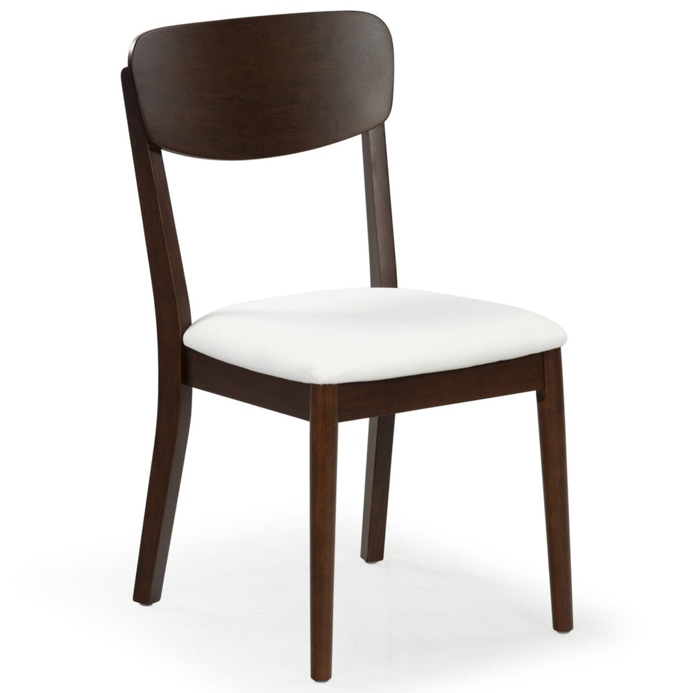 Safavieh PORTMAN Wood Dining Chair - Elegant Walnut & White Design for Modern Dining Spaces and Comfort SFV4211A-SET2