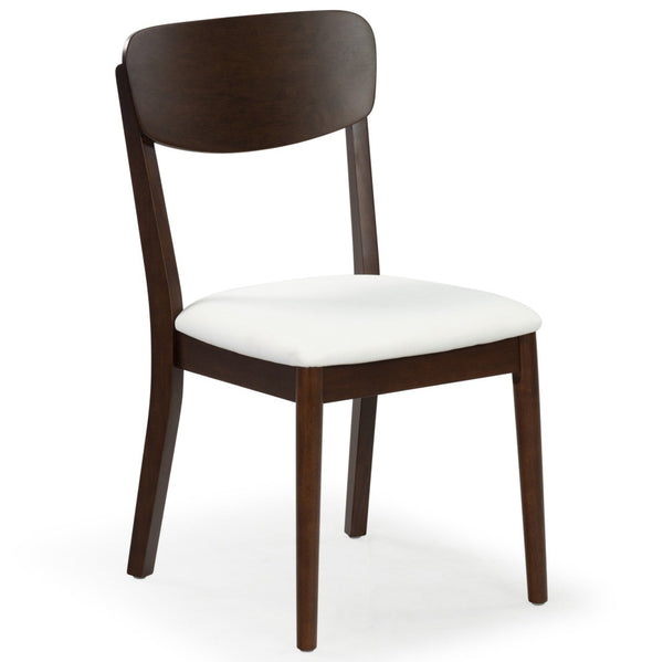 Safavieh PORTMAN Wood Dining Chair - Elegant Walnut & White Design for Modern Dining Spaces and Comfort SFV4211A-SET2