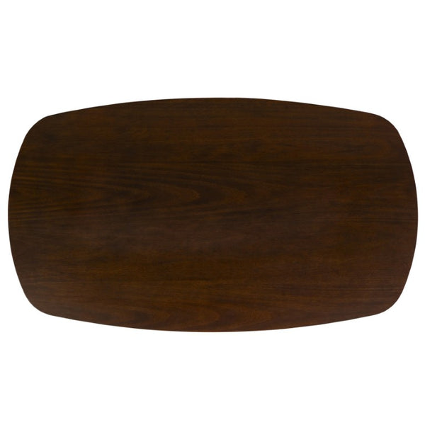 Safavieh Portman Rectangular Wood Dining Table Seats Six with Warm Walnut Grain Finish SFV4212A