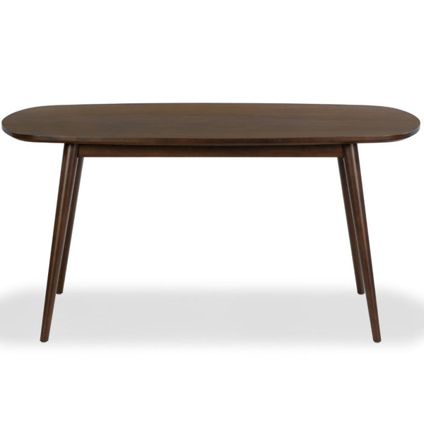 Safavieh Portman Rectangular Wood Dining Table Seats Six with Warm Walnut Grain Finish SFV4212A