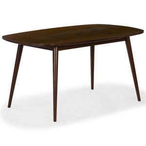 Safavieh Portman Rectangular Wood Dining Table Seats Six with Warm Walnut Grain Finish SFV4212A