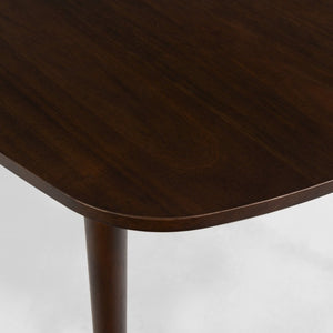 Safavieh Portman Rectangular Wood Dining Table Seats Six with Warm Walnut Grain Finish SFV4212A