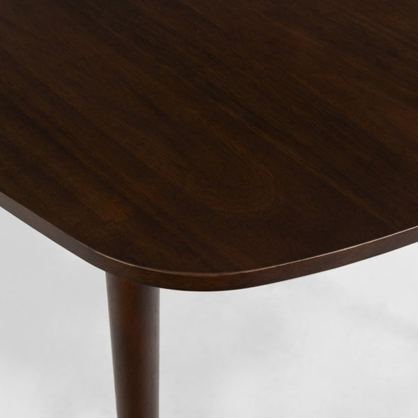 Safavieh Portman Rectangular Wood Dining Table Seats Six with Warm Walnut Grain Finish SFV4212A