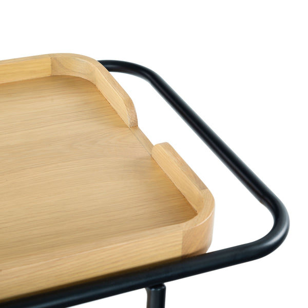 Safavieh Malek Wood And Metal 2 Shelf Bar Cart – Stylish, Durable Design For Effortless Entertaining At Home Natural ,Black Wood ,Metal Sfv4213a