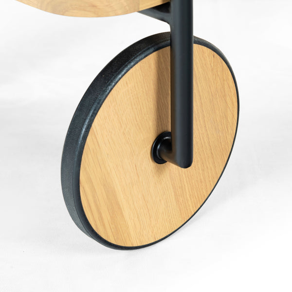 Safavieh Malek Wood And Metal 2 Shelf Bar Cart – Stylish, Durable Design For Effortless Entertaining At Home Natural ,Black Wood ,Metal Sfv4213a