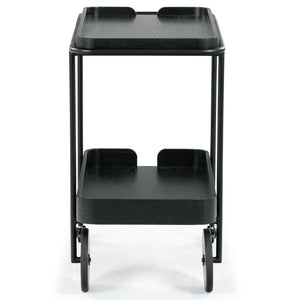 Safavieh Malek Wood And Metal 2 Shelf Bar Cart – Stylish, Durable Design For Effortless Entertaining At Home Black Wood ,Metal Sfv4213b