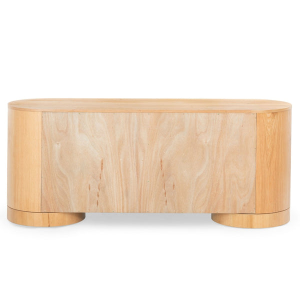 Safavieh JESBELINA Oval 4-Door Sideboard - Modern Wood Storage Solution for Dining and Living Spaces Natural SFV4215B