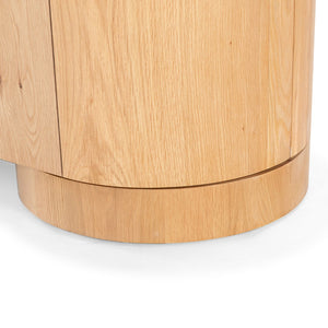 Safavieh JESBELINA Oval 4-Door Sideboard - Modern Wood Storage Solution for Dining and Living Spaces Natural SFV4215B
