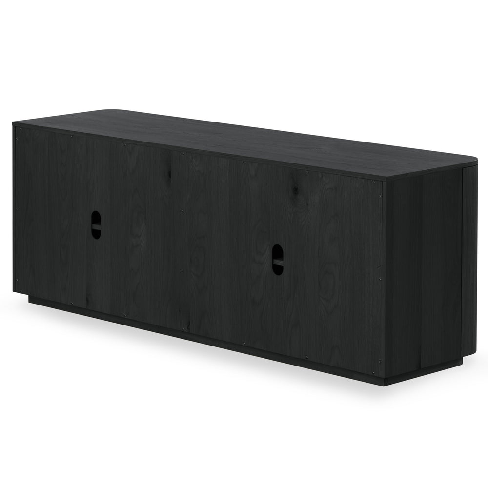 Safavieh Liadonna 4 Door Wood Sideboard - Elegant Storage Solution For Contemporary And Traditional Spaces Black Wood Sfv4216a