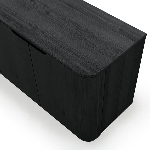 Safavieh Liadonna 4 Door Wood Sideboard - Elegant Storage Solution For Contemporary And Traditional Spaces Black Wood Sfv4216a