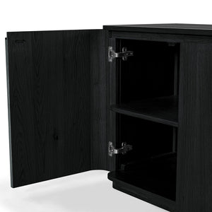 Safavieh Liadonna 4 Door Wood Sideboard - Elegant Storage Solution For Contemporary And Traditional Spaces Black Wood Sfv4216a