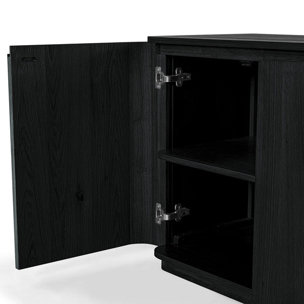 Safavieh Liadonna 4 Door Wood Sideboard - Elegant Storage Solution For Contemporary And Traditional Spaces Black Wood Sfv4216a