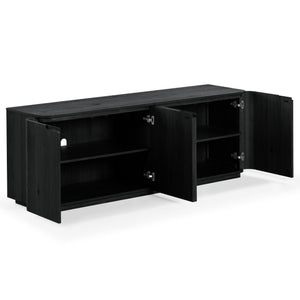 Safavieh Liadonna 4 Door Wood Sideboard - Elegant Storage Solution For Contemporary And Traditional Spaces Black Wood Sfv4216a