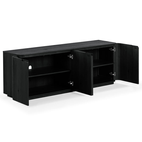 Safavieh Liadonna 4 Door Wood Sideboard - Elegant Storage Solution For Contemporary And Traditional Spaces Black Wood Sfv4216a