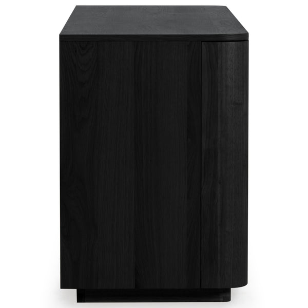 Safavieh Liadonna 4 Door Wood Sideboard - Elegant Storage Solution For Contemporary And Traditional Spaces Black Wood Sfv4216a