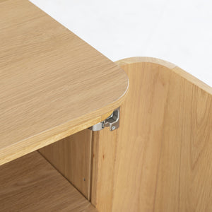 Safavieh Liadonna 4 Door Wood Sideboard - Elegant Storage Solution For Contemporary And Traditional Spaces Natural Wood Sfv4216b