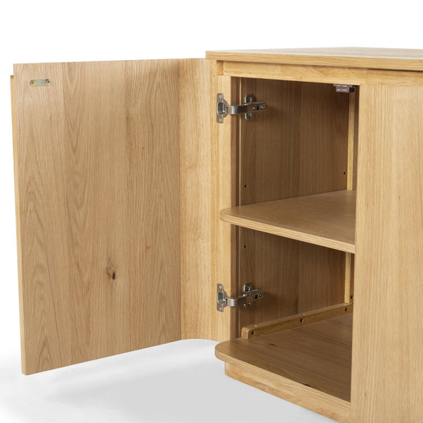 Safavieh Liadonna 4 Door Wood Sideboard - Elegant Storage Solution For Contemporary And Traditional Spaces Natural Wood Sfv4216b