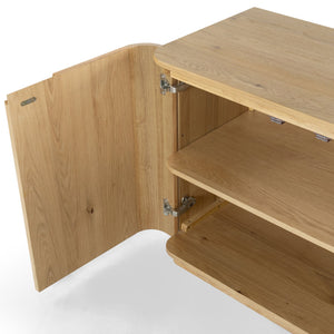 Safavieh Liadonna 4 Door Wood Sideboard - Elegant Storage Solution For Contemporary And Traditional Spaces Natural Wood Sfv4216b