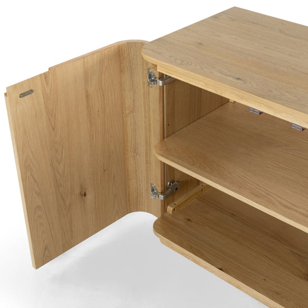 Safavieh Liadonna 4 Door Wood Sideboard - Elegant Storage Solution For Contemporary And Traditional Spaces Natural Wood Sfv4216b