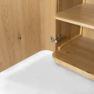 Safavieh Liadonna 4 Door Wood Sideboard - Elegant Storage Solution For Contemporary And Traditional Spaces Natural Wood Sfv4216b