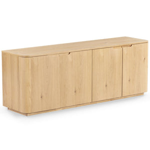 Safavieh LIADONNA 4-Door Wood Sideboard and TV Stand – Elegant Storage Solution for Living and Dining Spaces Natural SFV4216B