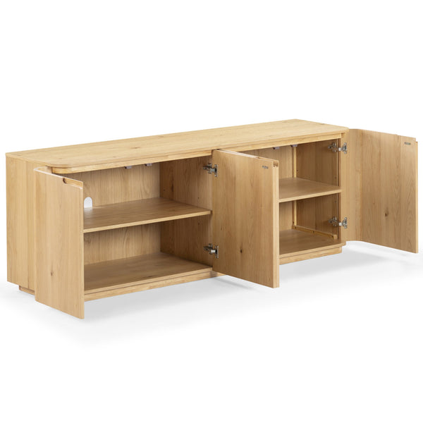 Safavieh Liadonna 4 Door Wood Sideboard - Elegant Storage Solution For Contemporary And Traditional Spaces Natural Wood Sfv4216b