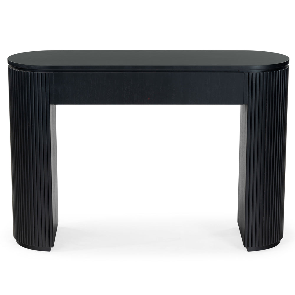 Safavieh Rikki Fluted 1 Drawer Wood Console Table - Stylish Storage Solution For Modern Home Decor Black Wood Sfv4221a