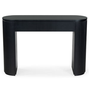 Safavieh Rikki Fluted 1 Drawer Wood Console Table - Stylish Storage Solution For Modern Home Decor Black Wood Sfv4221a