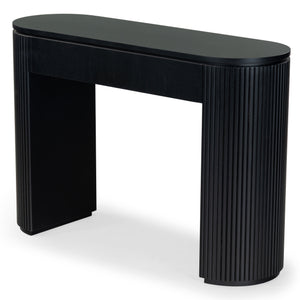 Safavieh Rikki Fluted 1 Drawer Wood Console Table - Stylish Storage Solution For Modern Home Decor Black Wood Sfv4221a