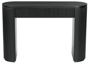 Safavieh Rikki Fluted 1 Drawer Wood Console Table - Stylish Storage Solution For Modern Home Decor Black Wood Sfv4221a